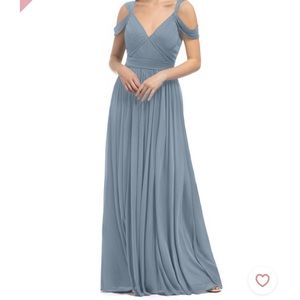 Azazie Caila bridesmaid dress in dusty blue